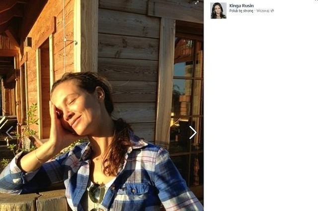 Kinga Rusin na wakacjach na Mazurach (fot. screen Facebook)