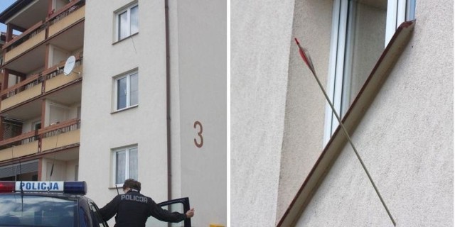 W osiedlu Sieje w Kielcach ktoś strzelał z profesjonalnego łuku lub kuszy. Strzała omal nie trafiła w okno. Utkwiła w elewacji.