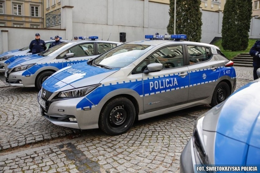 Nowymi elektrycznymi radiowozami w świętokrzyskiej policji...