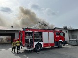 Pożar na terenie zakładów mięsnych w Pijanowie. W akcji 10 zastępów straży pożarnej