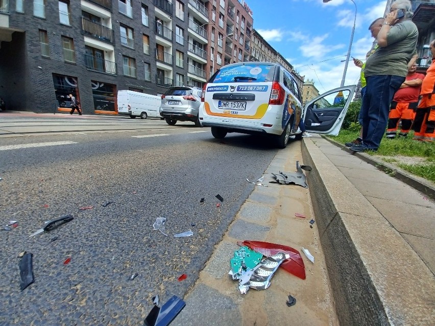 Wypadek taksówki we Wrocławiu