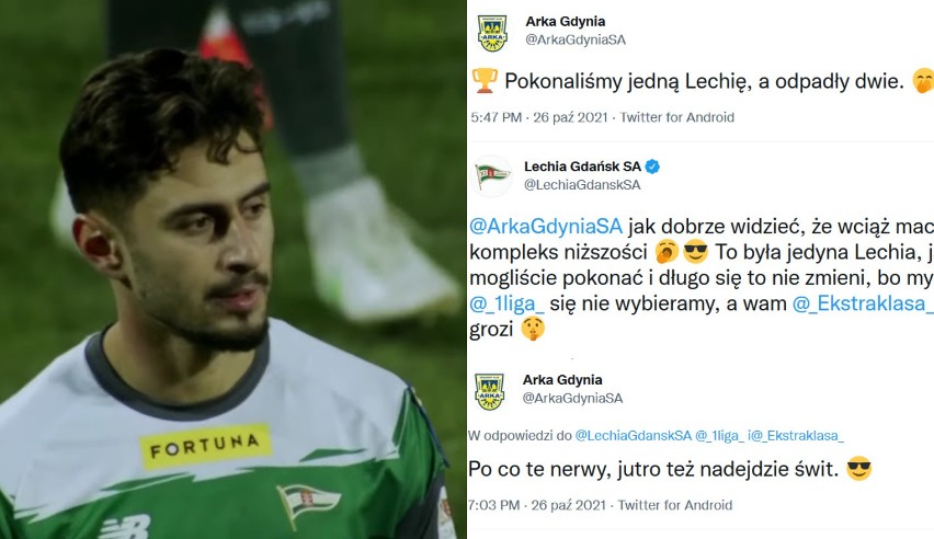 Po meczach Fortuna Pucharu Polski. Arka Gdynia wbiła szpilkę na Twitterze, Lechia Gdańsk odpowiedziała i doczekała się kontry
