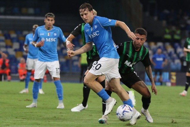 Piotr Zieliński w meczu Napoli - Sassuolo