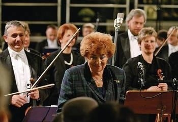 Krystyna Moszumańska-Nazar podczas jednego z ostatnich swoich koncertów na Festiwalu Muzyki Polskiej w listopadzie 2007 r. w Krakowie Fot. Anna Kaczmarz