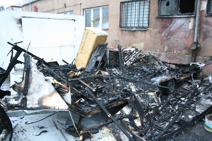 Pożar przyczepy kempingowej przy ulicy Szczecińskiej w...