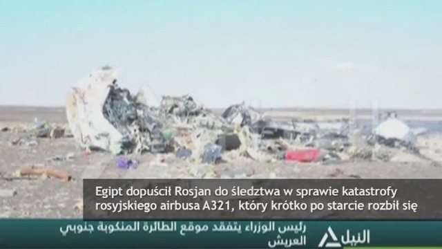 Egipt dopuścił Rosjan do śledztwa w sprawie katastrofy rosyjskiego airbusa A321, który krótko po starcie rozbił się na półwyspie Synaj.
