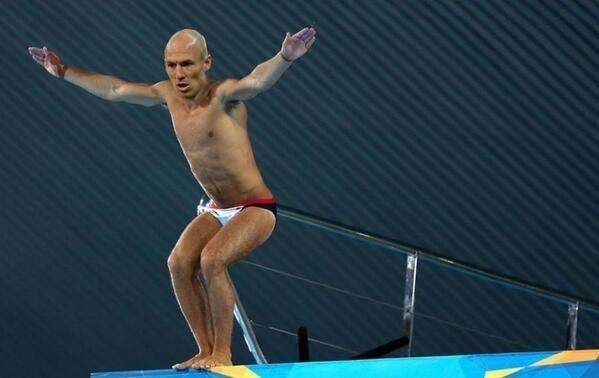 "Nurkujący" Robben