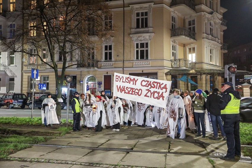 "Marsz Duchów Drzew" w Szczecinie. Happening przeciwko wycince drzew [WIDEO, ZDJĘCIA]