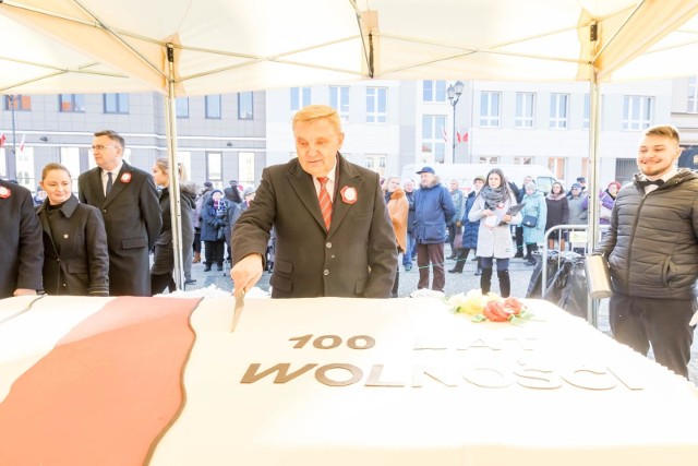 100-lecie odzyskania niepodległości przez Białystok, 19.02.2019. Uroczystości na Rynku Kościuszki