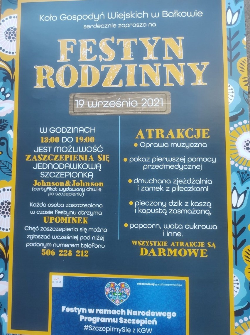 Festyn Rodzinny w Bałkowie w niedzielę. Będą szczepienia, tańce i... pieczony dzik!
