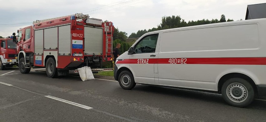 Strażacy z Lipska i Ciepielowa usuwali skutki ulewy. Zalało wiele posesji