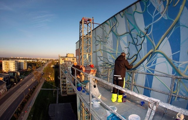 Przy ul. Morcinka powstaje największy mural w Europie.