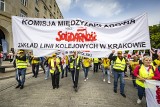 Rolnicy i pracownicy z Małopolski na wielkim marszu w Warszawie