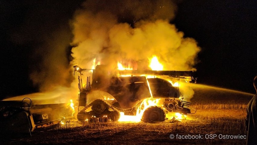 Około godziny 23:00 na jednym z pól w Kwasowie(gmina Sławno)...