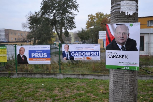 Na ulicach Wodzisławia Śl. pełno jest plakatów i banerów wyborczych