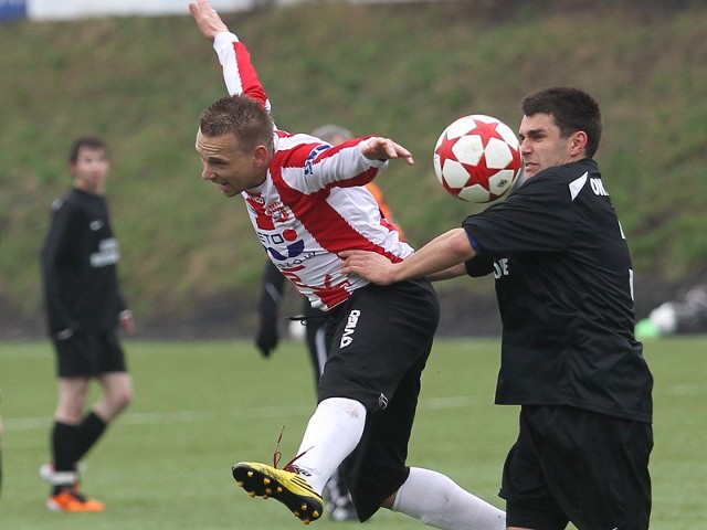 Sebastian Hajduk w końcówce sparingu przeżył huśtawkę nastroju.