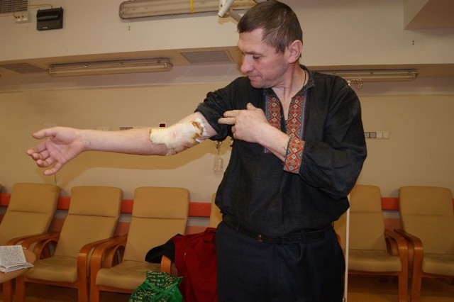 Bohdan Povanda spod Kijowa jest pacjentem grudziądzkiej neurochirurgii