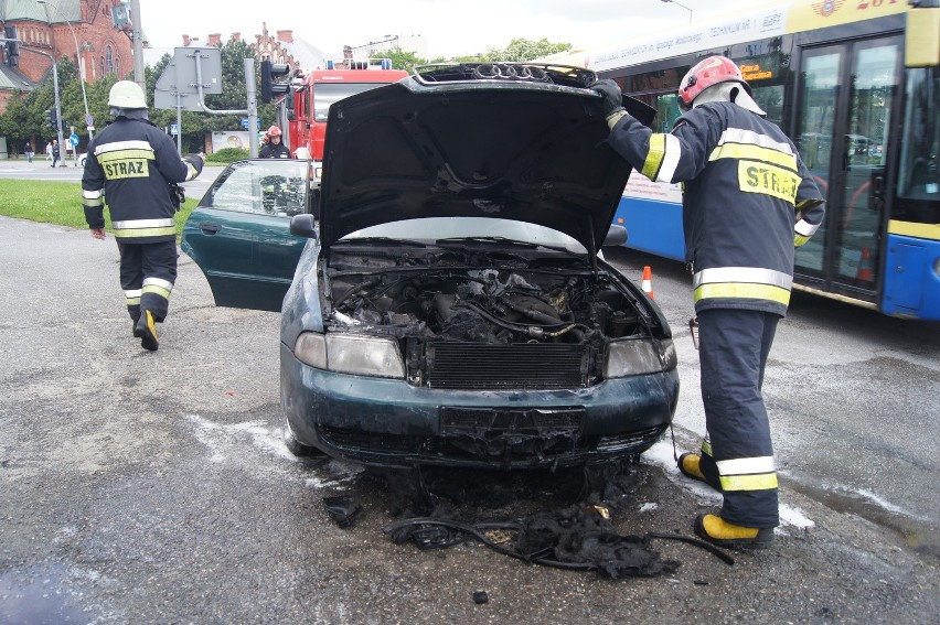 Pożar samochodu w Tarnowie