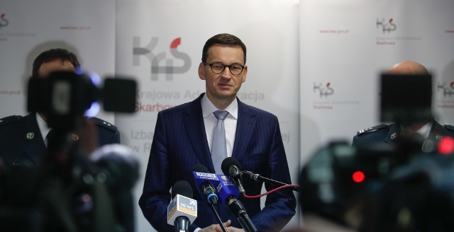 Mateusz Morawiecki z wizytą w Krajowej Administracji Skarbowej w Rzeszowie.