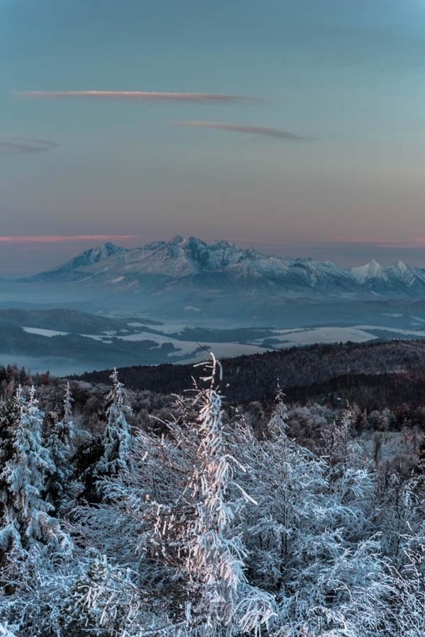 Piękne, zimowe krajobrazy z Jaworzyny Krynickiej. Tam to...