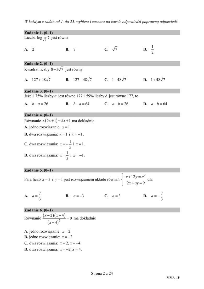 Matura poprawkowa matematyka 2019: Arkusze, odpowiedzi,...