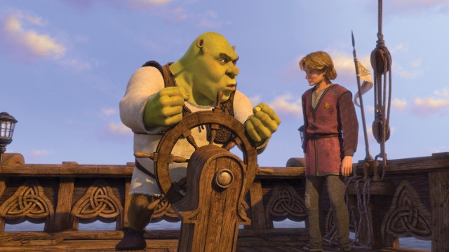 "Shrek Trzeci"Shrek wiedzie spokojne i szczęśliwe życie u boku Fiony. Tymczasem król Zasiedmiogórogrodu, Harold, przeczuwając zbliżającą się śmierć, zamierza przekazać mu królewskie obowiązki. Ogr, któremu nie przypada do gustu rola władcy, postanawia znaleźć kogoś na swoje miejsce. Najlepszym kandydatem wydaje się zbuntowany kuzyn Fiony, tchórzliwy książę Arcio. Shrek w towarzystwie Osła i Kota w Butach wyrusza w podróż, by sprowadzić go z odległego Worcestershire. Nieobecność ogra zamierza wykorzystać Książę z Bajki, który planuje zamach stanu.Emisja: TVN, godz. 20:00