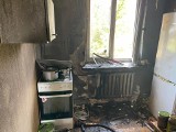 Sokoły. Pożar strawił mieszkanie w bloku. Zawiodło jedno z urządzeń elektrycznych (zdjęcia)