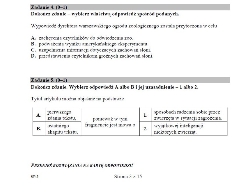 Sprawdzian szóstoklasisty 2015. Język polski i matematyka. Są już arkusze CKE! (SPRAWDŹ ODPOWIEDZI)