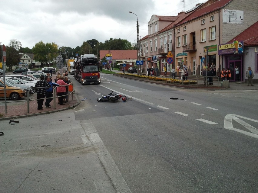 Wypadek w Iłży. Ranny motorowerzysta  