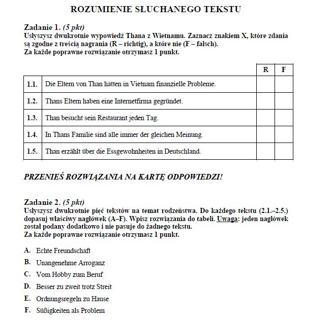 Matura 2015 niemiecki - stara matura technikum - podstawowy...