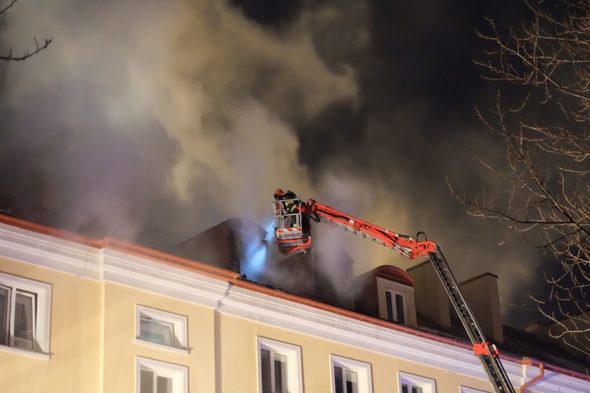 Pożar kamienicy przy ul. Lipowej 16 w Białymstoku