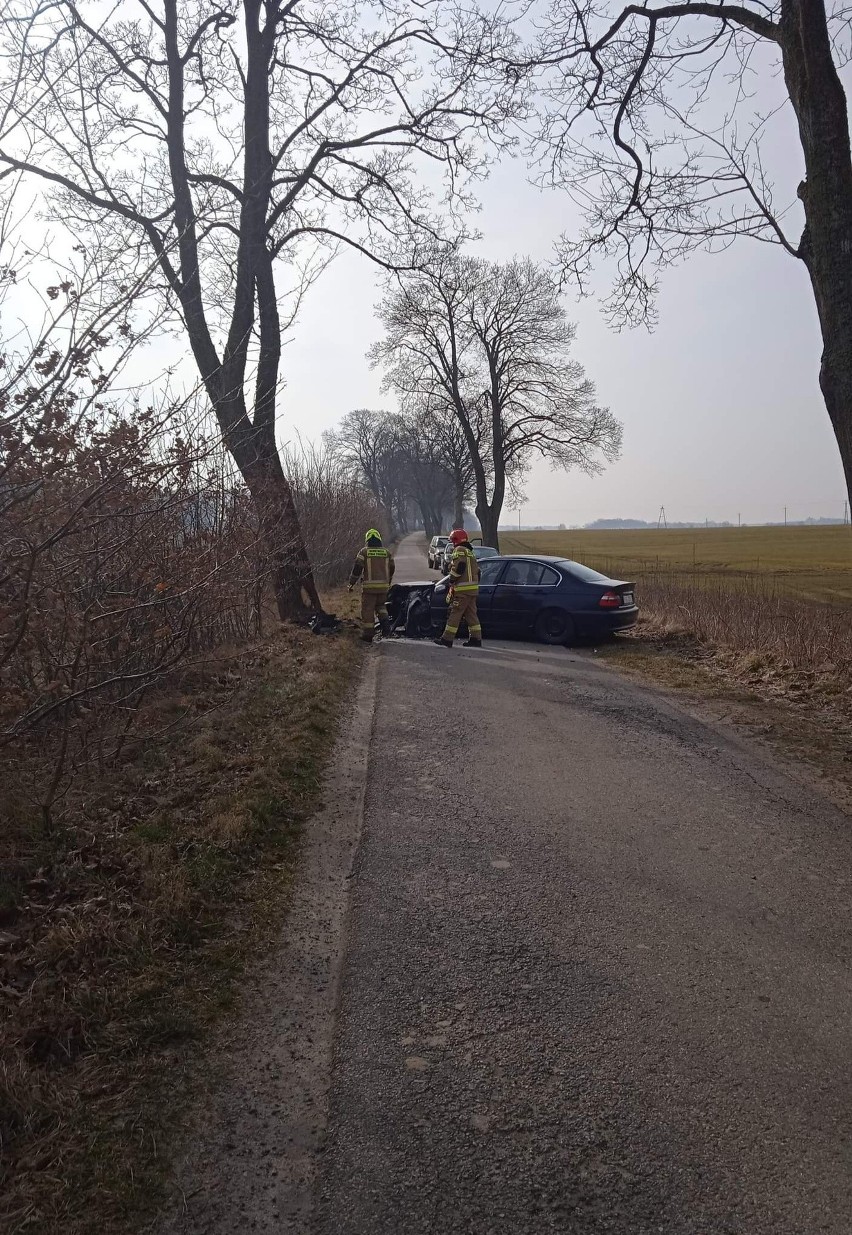 Kolizja drogowa niedaleko miejscowości Siodłonie w gminie Główczyce [ZDJĘCIA]