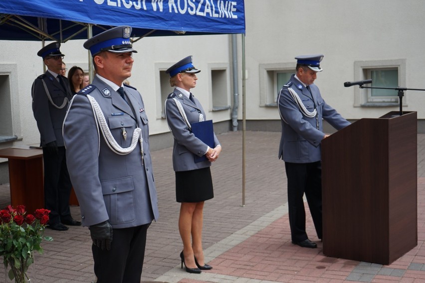 Funkcjonariusze Komendy Miejskiej Policji w Koszalinie...