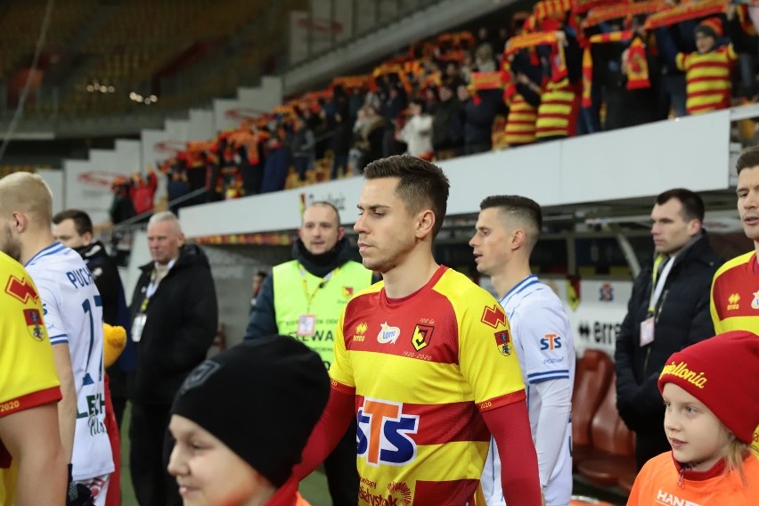 Kibice na meczu Jagiellonia - Lech Poznań