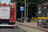 Częstochowa. Samochód po kolizji wjechał na tory tramwajowe. Utrudnienia w komunikacji