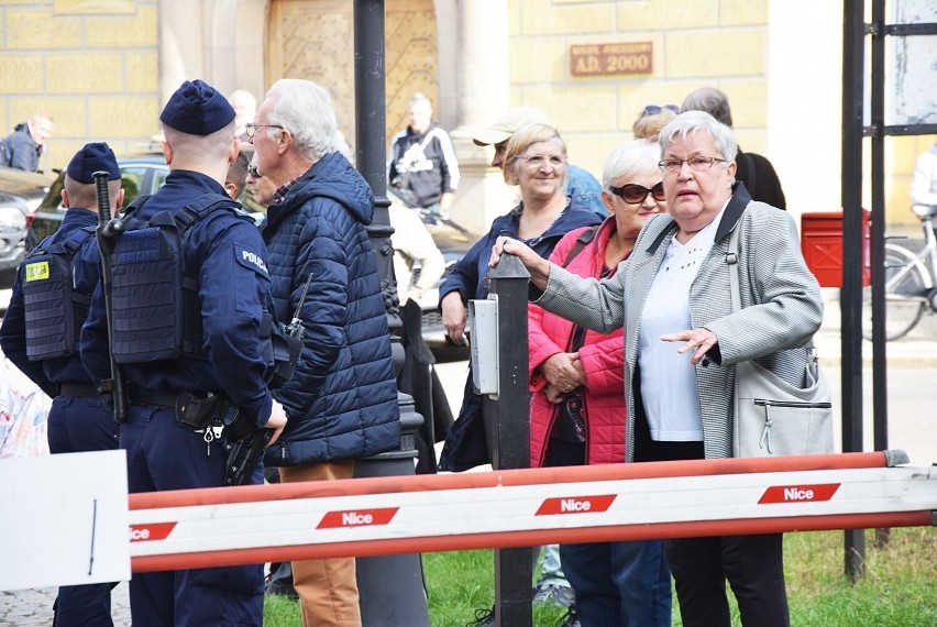 Lider Prawa i Sprawiedliwości Jarosław Kaczyński w Oleśnicy....