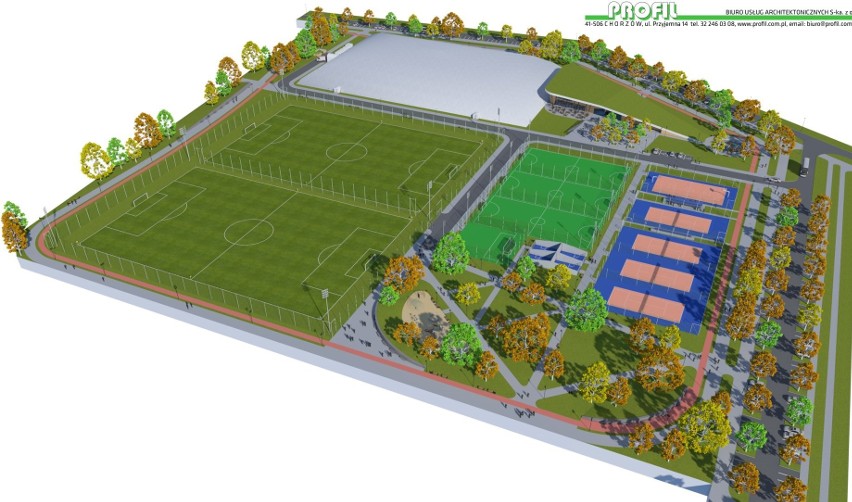 Centrum Sportu w Opolu po rozbudowie - wizualizacja