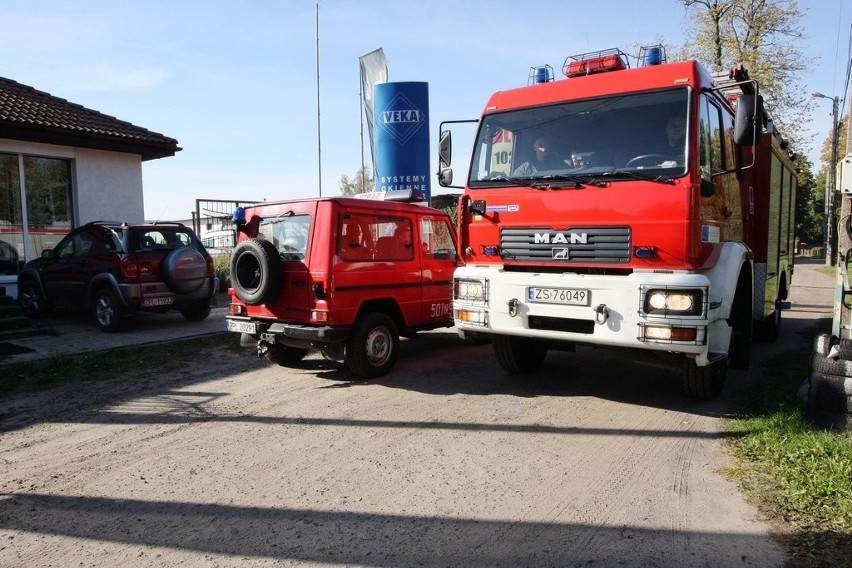 Koparka uczkodził rurę gazową w Wołczkowie...