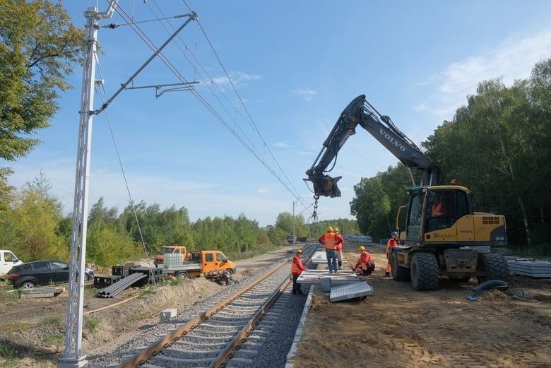 Wrzesień br. Budowa przystanku PKP Lublin Zachód