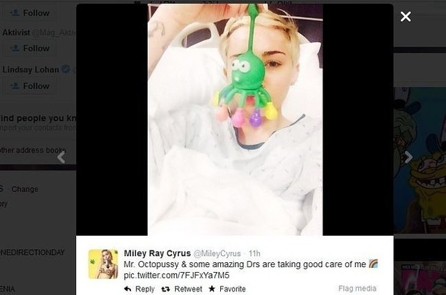 Miley Cyrus (fot. screen z Twitter.com)