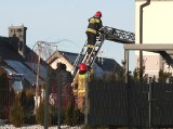 Pożar domku jednorodzinnego w Warzymicach. Na miejsce pojechały samochody straży pożarnej z Polic i Szczecina [ZDJĘCIA]