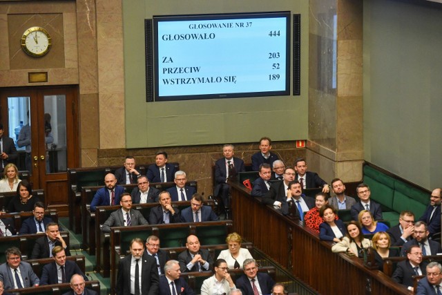 Sejm przyjął nowelizację ustawy o Sądzie Najwyższym. Kto głosował przeciw?