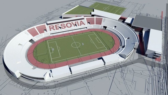 Tak z lotu ptaka miałby wyglądać nowy stadion Resovii.