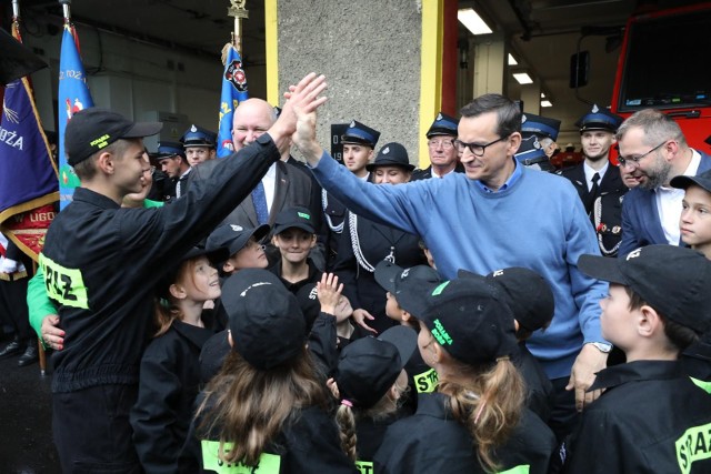 Prezes Rady Ministrow Mateusz Morawiecki odwiedził dziś także Czechowice-Dziedzice.