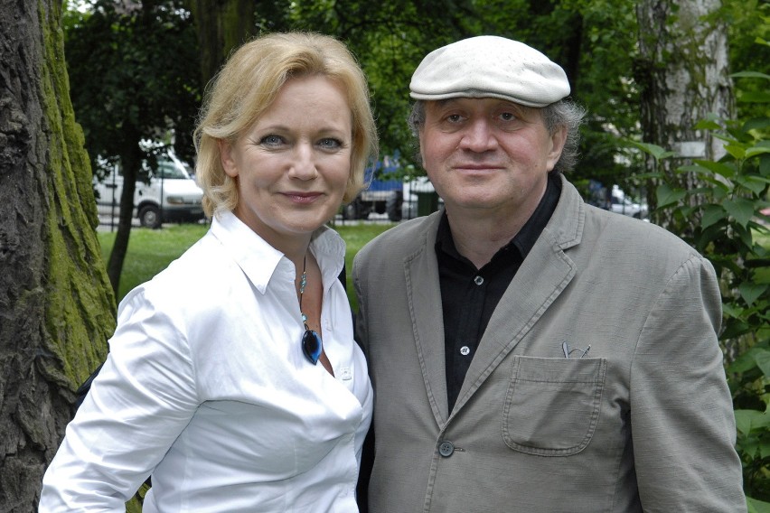 Maria Pakulnis z mężem w 2007 roku