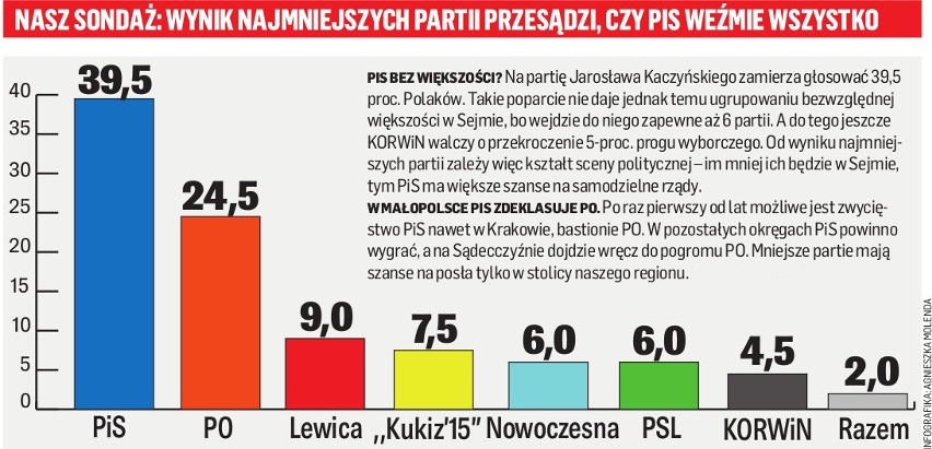 Sondaż wyborczy Dziennika Polskiego. Wynik zależy od małych [WIDEO]