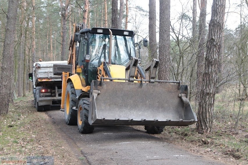 Tak wyglądał remont ścieżki rowerowej z Włocławka do jeziora...