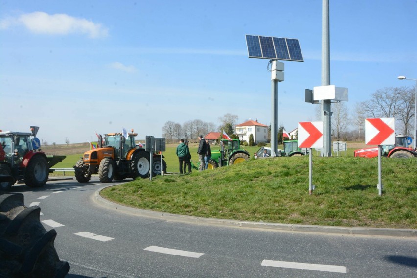 Strajk rolników w Słupi w gminie Pacanów. 20 marca 2024.