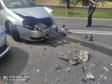 Wypadek na trasie Kostrzyn nad Odrą – Słubice. Zderzyły się dwa auta, droga krajowa nr 31 zablokowana