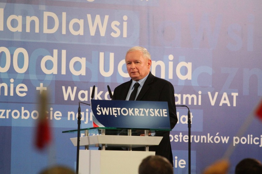 Jarosław Kaczyński i Mateusz Morawiecki w sobotę na konwencji wyborczej PiS w Kielcach [ZAPIS TRANSMISJI]